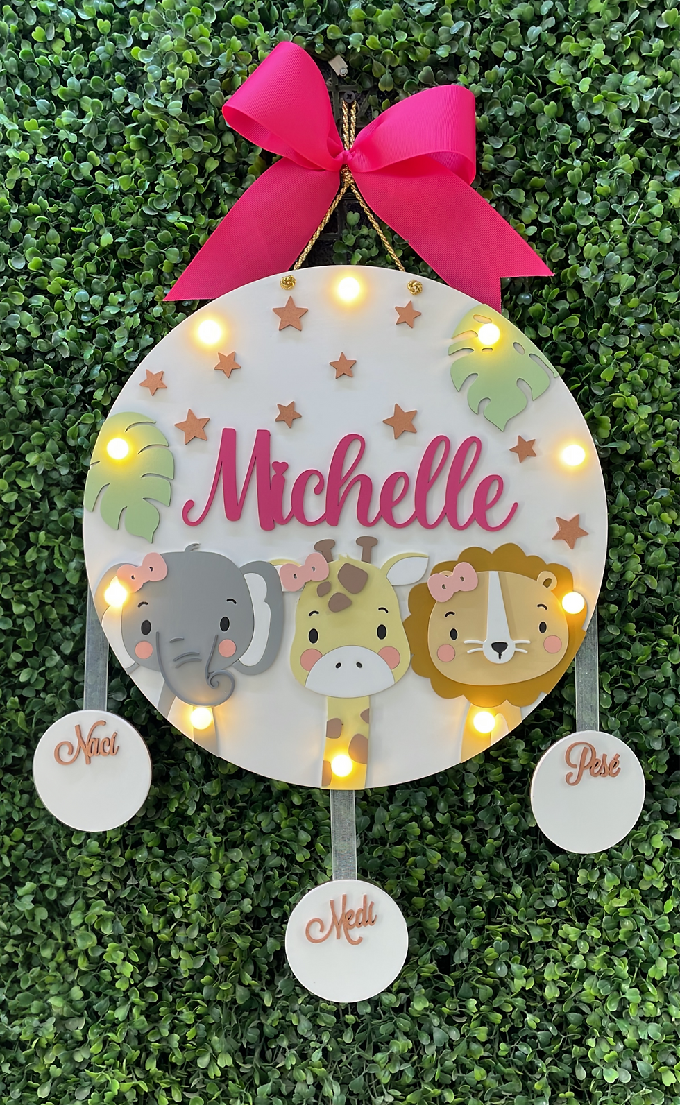 Colgante de maternidad de Safari niña 28