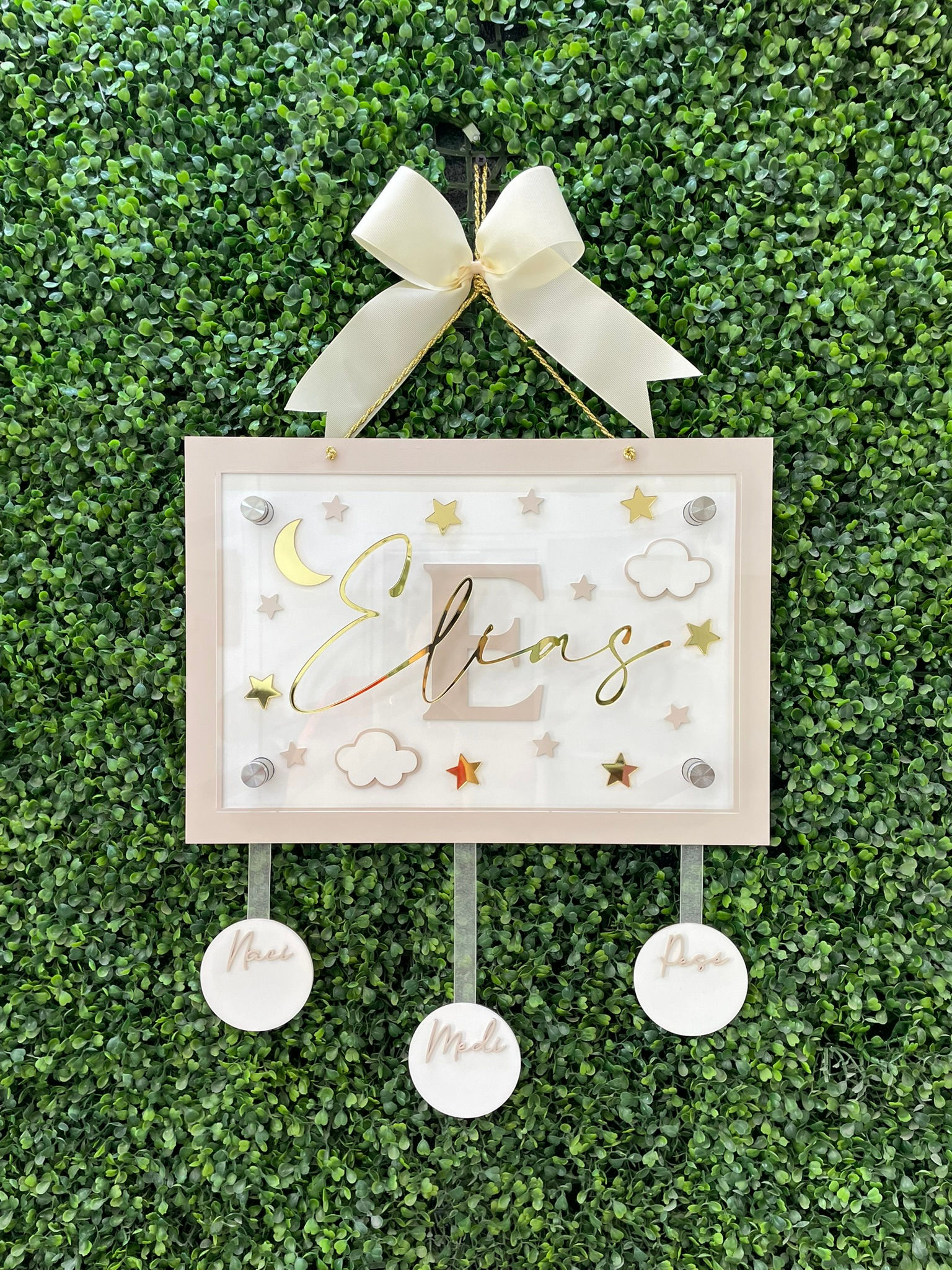 Colgante de maternidad de nubes y estrellas 4