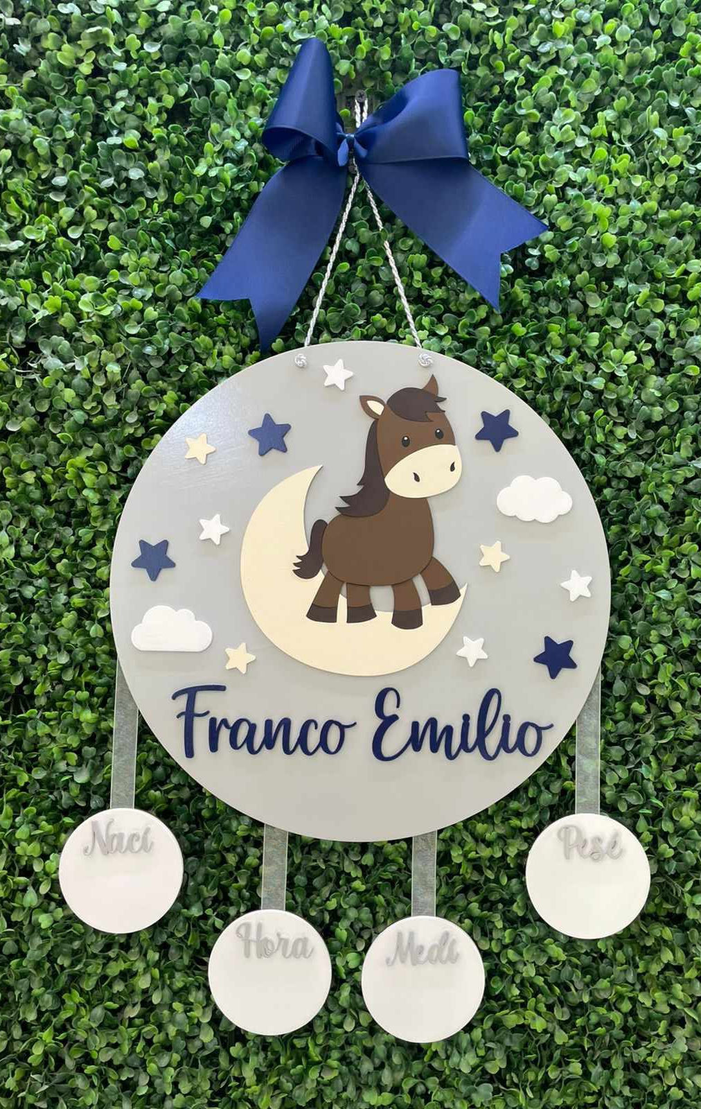 Colgante de maternidad de Caballo 5 caballitos