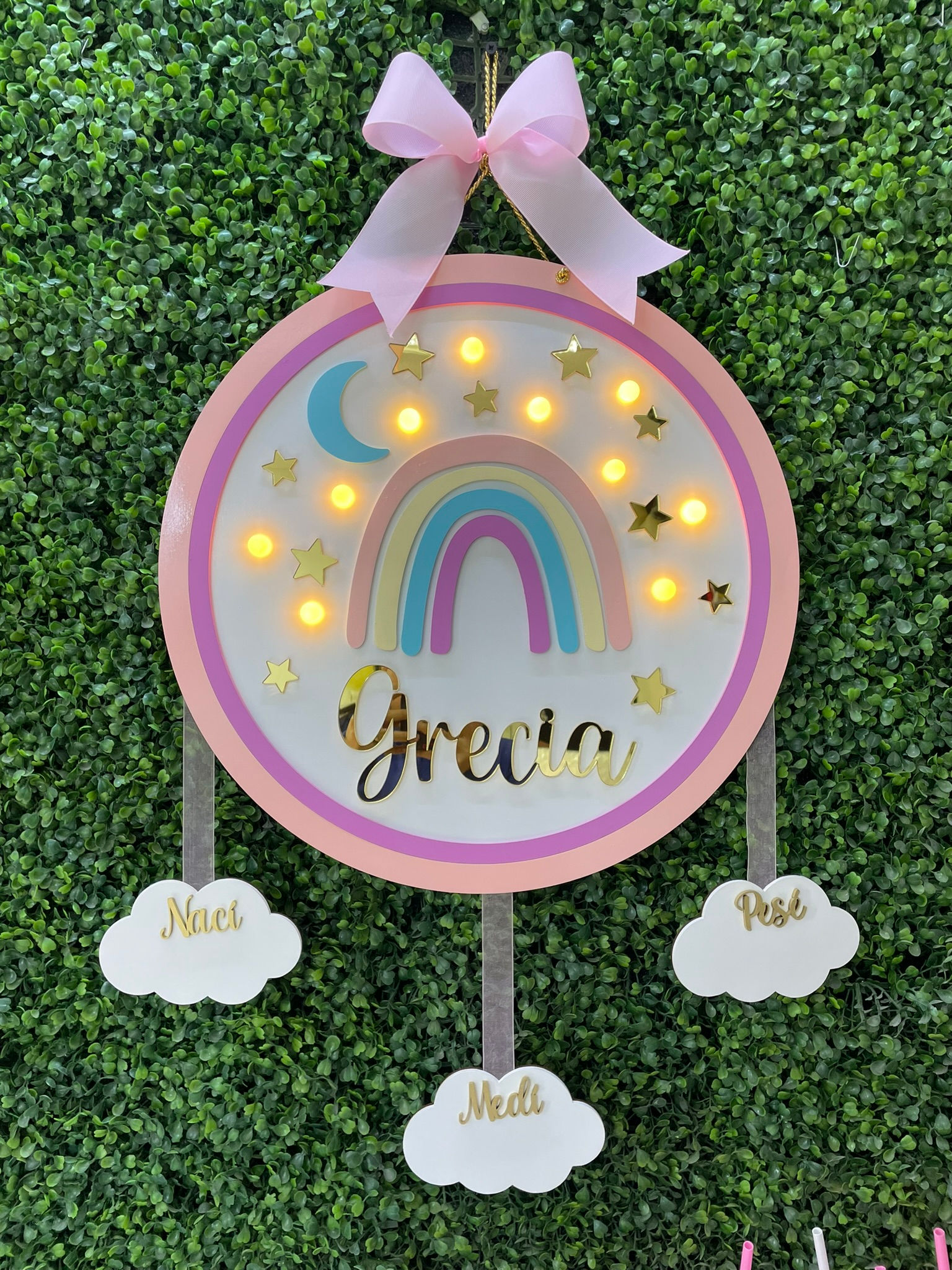 Colgante de maternidad arcoiris 1
