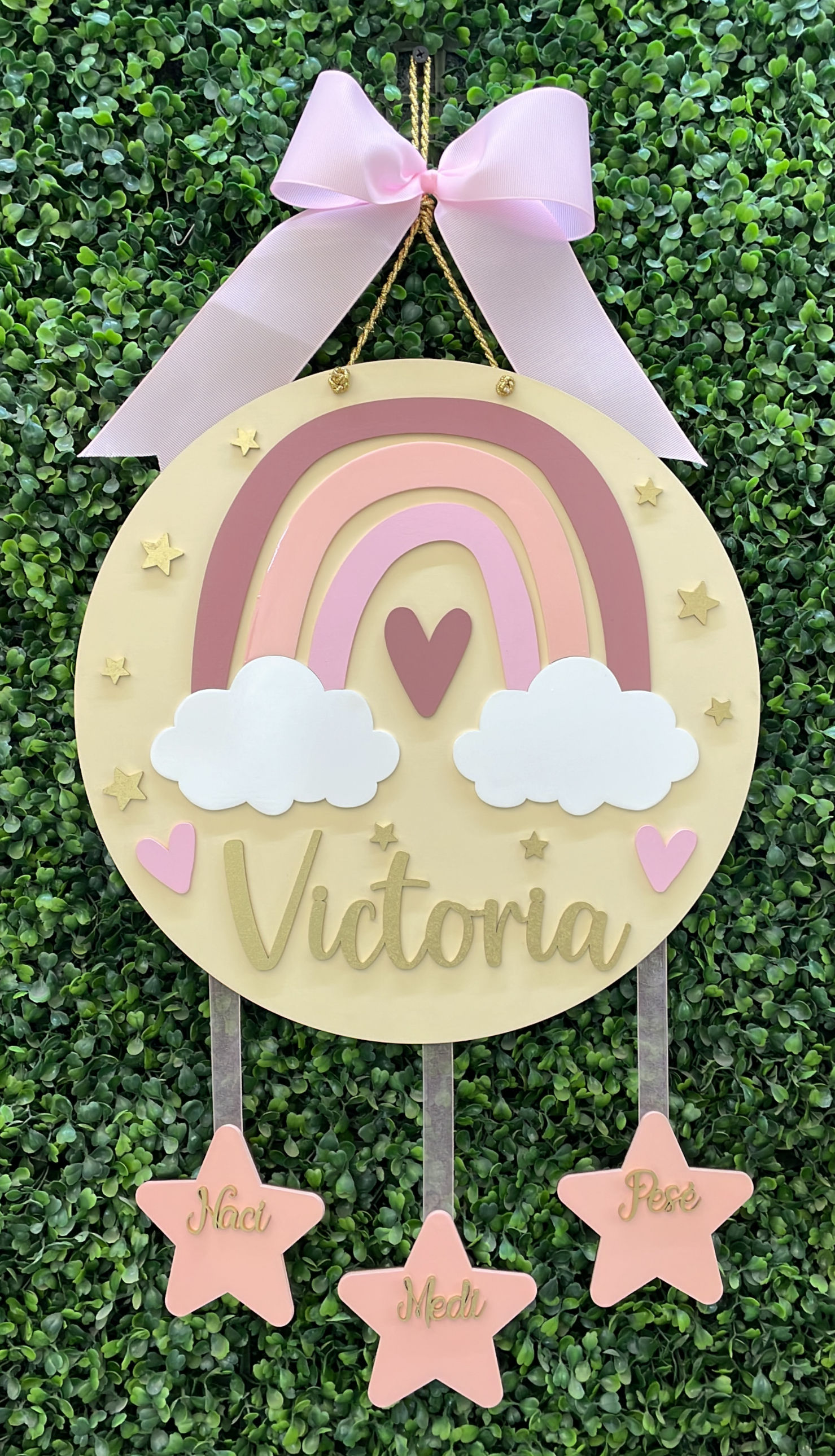 Colgante de maternidad de Arcoiris vintage 13