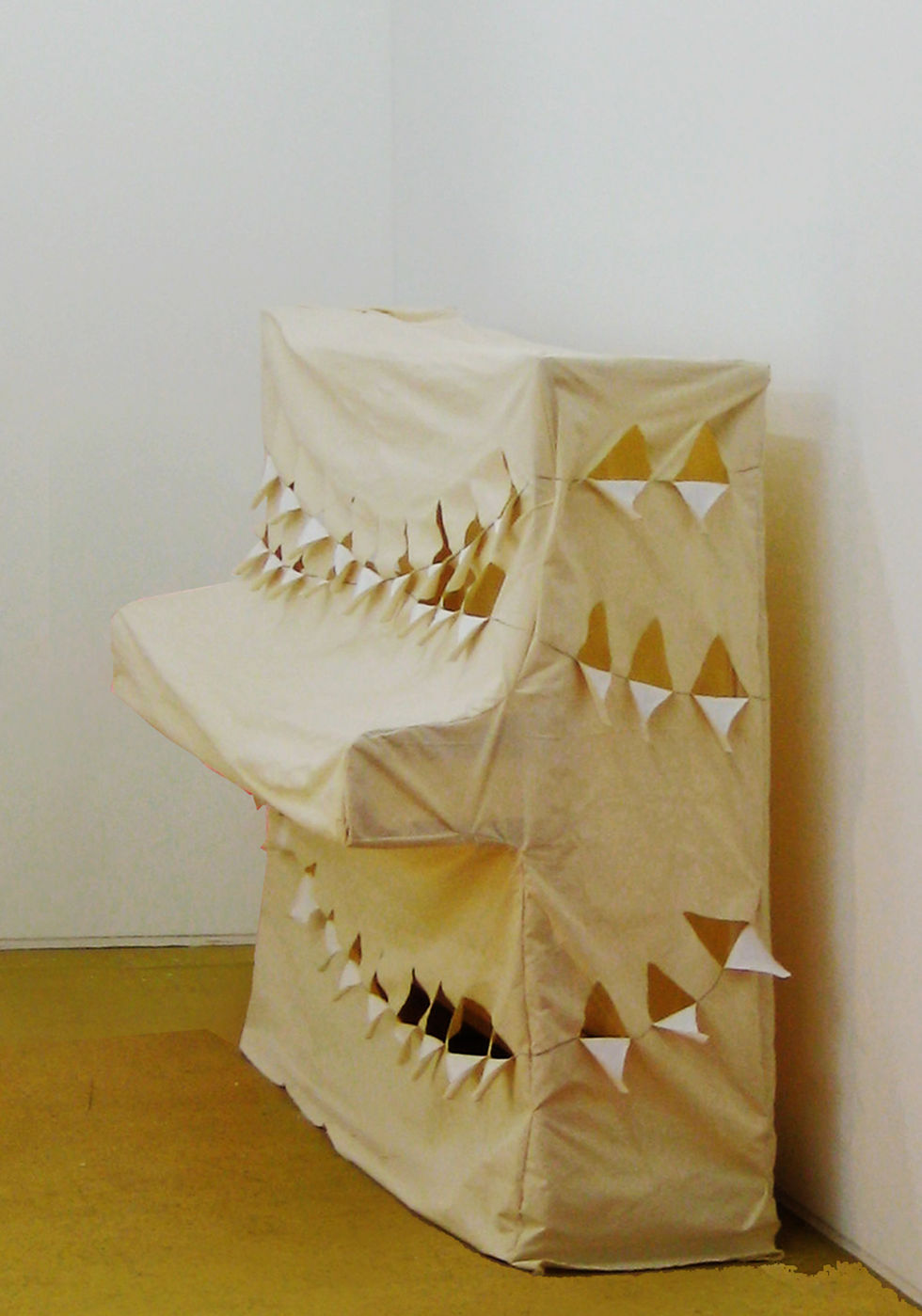 Party Piano, 2006, wood, fabric, paint, pencil, lifesize