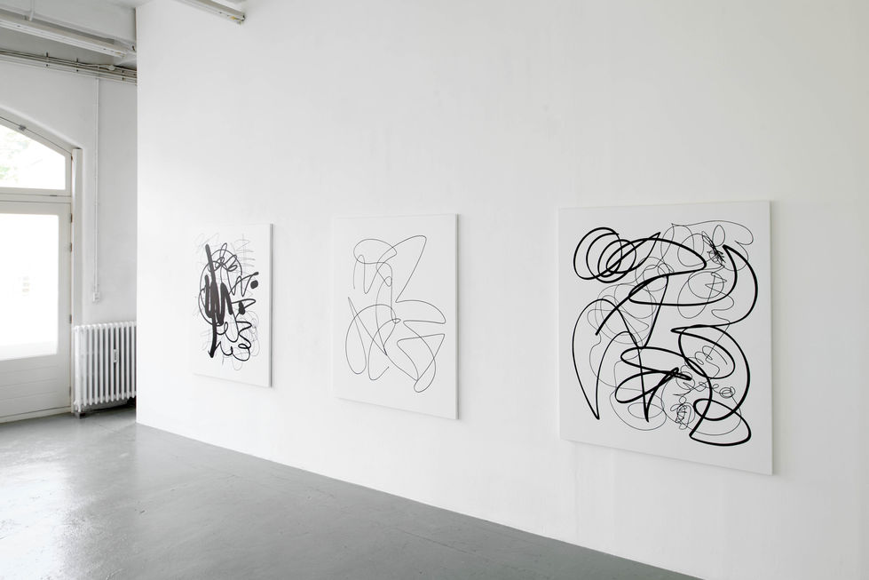 Untitled, 2021, 3 x oil on canvas, 140 x115 cm