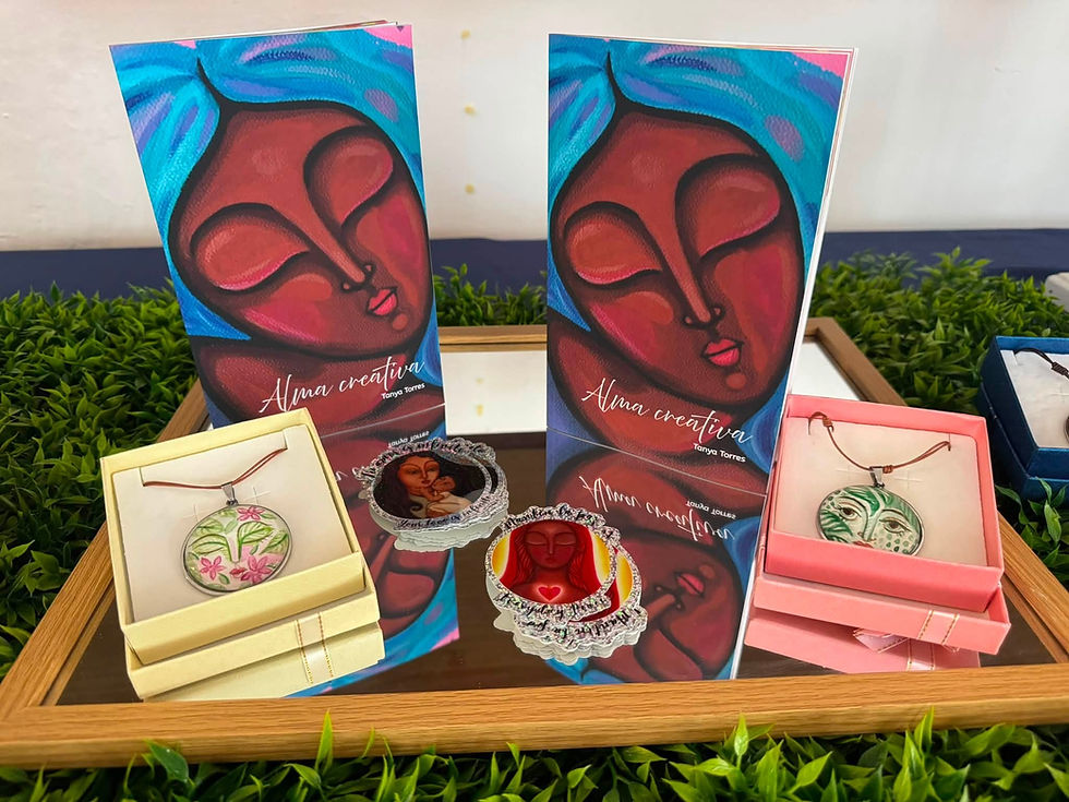 Display of Alma creativa books designed by Zari.
