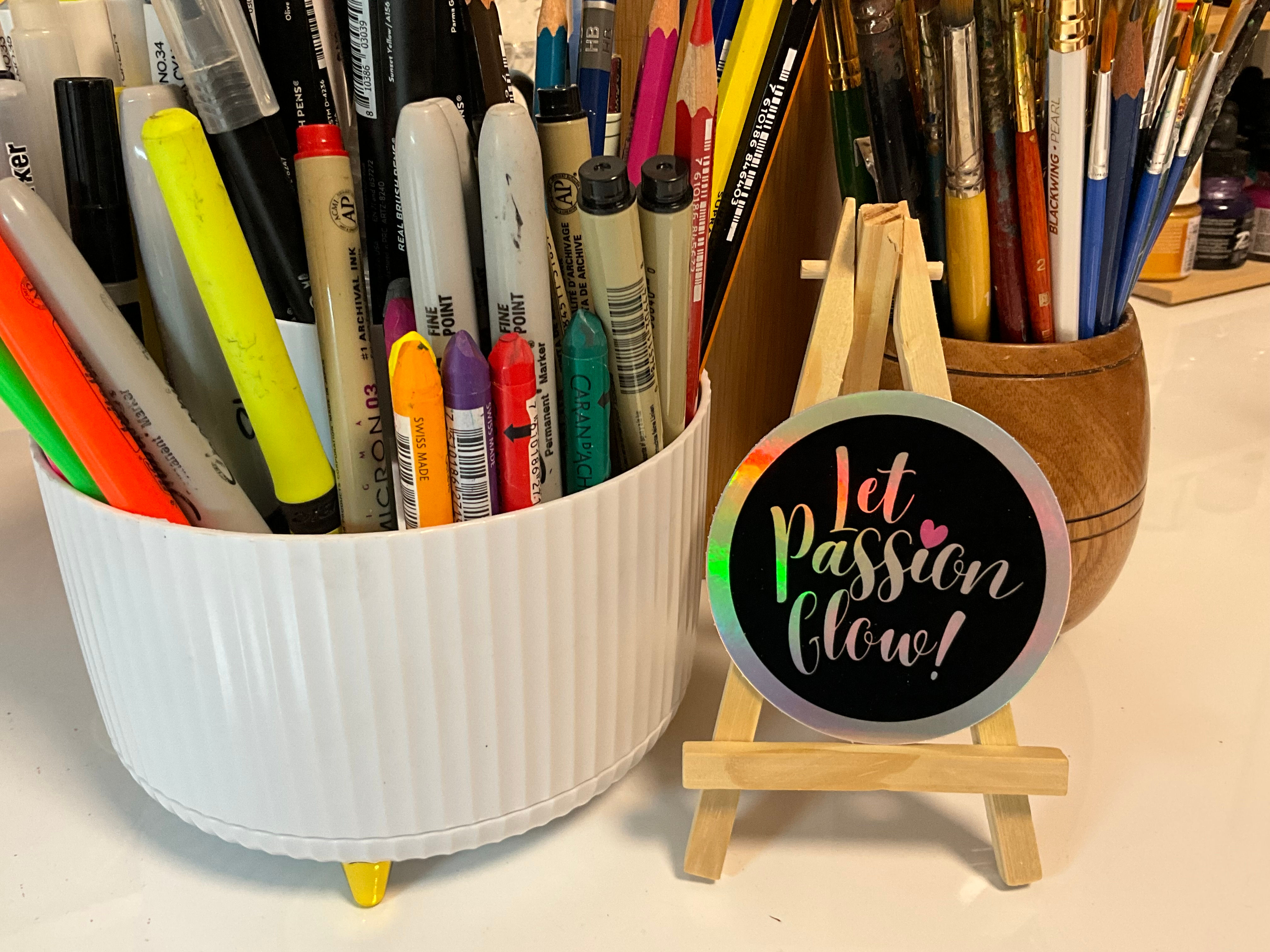 Let Passion Glow Holographic Sticker