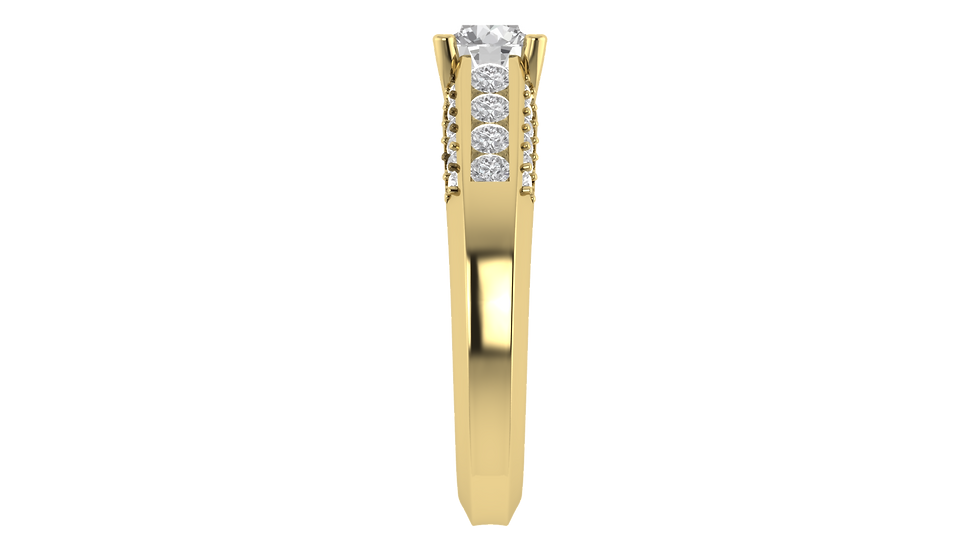 Thumbnail: Round Solitaire with Dazzling Double Row