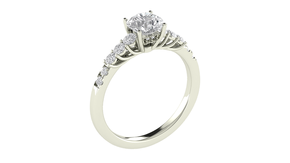 Thumbnail: Round Solitaire with Enchanting Accents