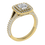 Thumbnail: Regal Princess Double Halo Engagement Ring