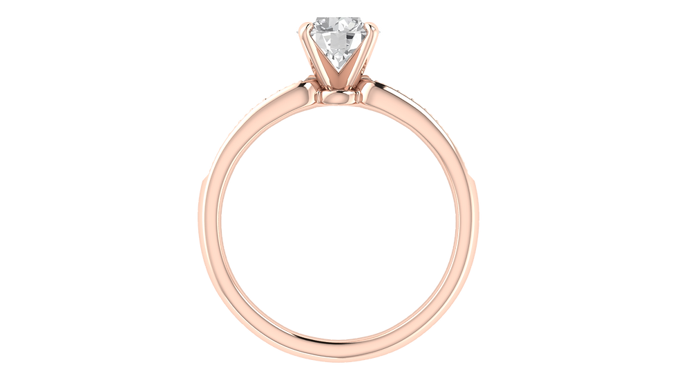 Thumbnail: Solitaire with Double Row Pave Embrace