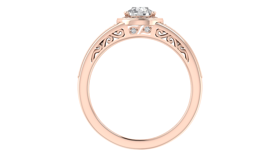 Thumbnail: Vintage-Inspired Halo with Intricate Accents