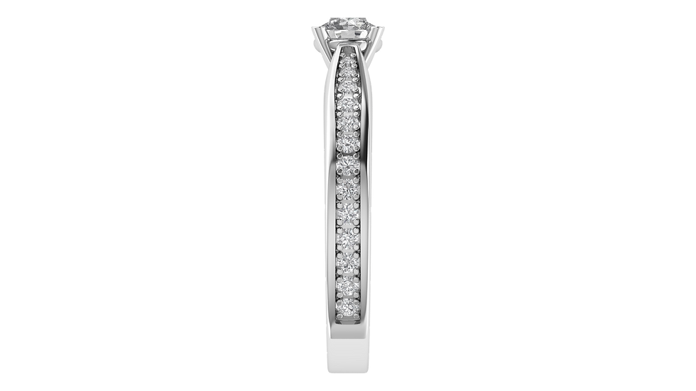 Thumbnail: Round Solitaire with Embellished Embrace
