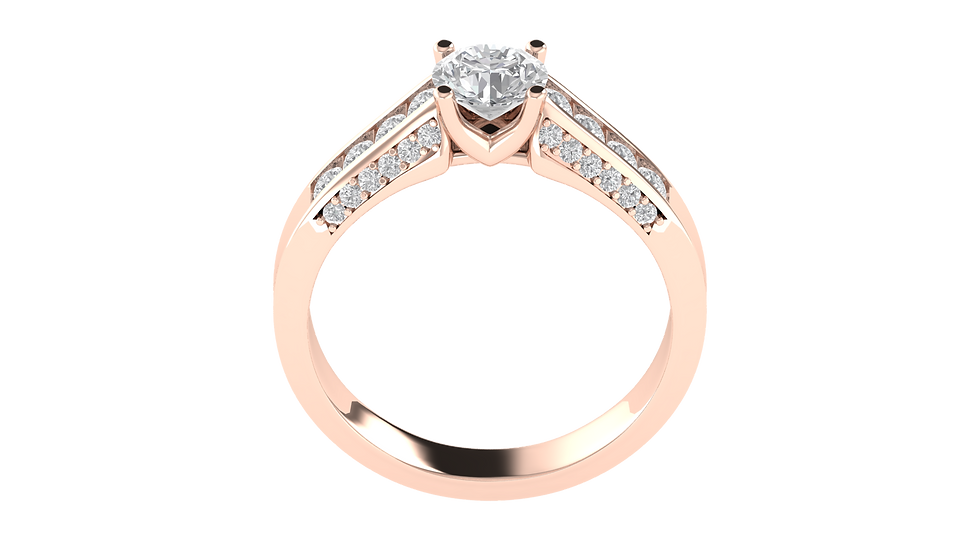 Thumbnail: Round Solitaire with Dazzling Double Row