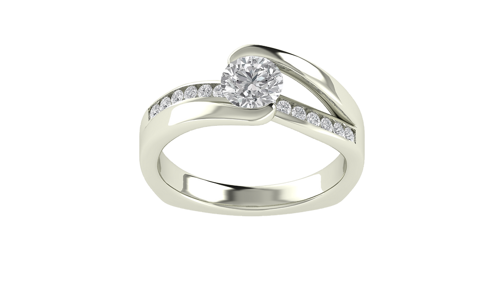 Thumbnail: Swirling Solitaire with Dazzling Accents