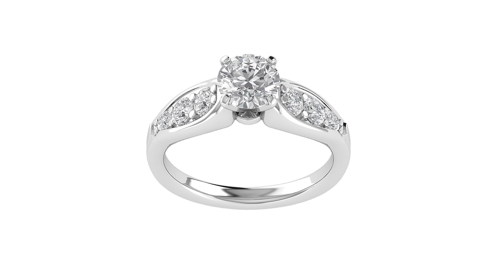 Thumbnail: Elegant Round-Cut Accent Ring