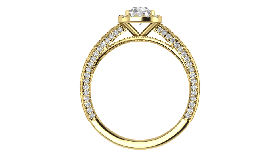 Thumbnail: Halo Solitaire with Vintage-Inspired Embrace