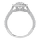 Thumbnail: Regal Princess Double Halo Engagement Ring