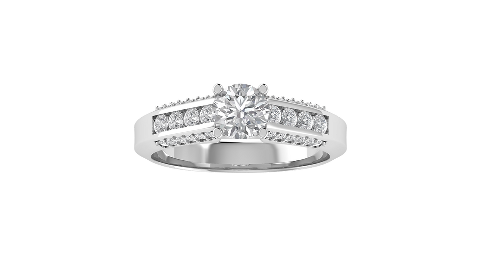 Thumbnail: Round Solitaire with Dazzling Double Row