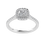 Thumbnail: Single Halo Cushion Cut Engagement Ring