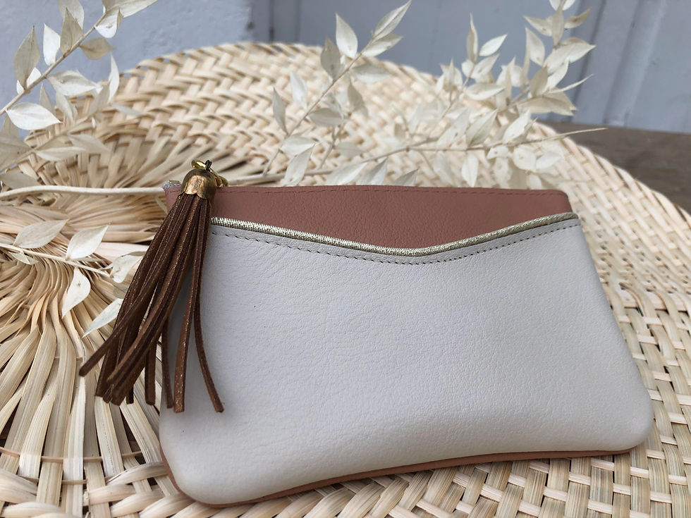 Miniature : Elliot, le porte-monnaie bicolore en cuir personnalisable