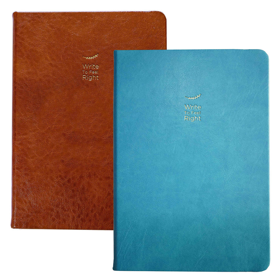 Thumbnail: Symptoms Journal - Write to Feel Right - Autumn Glow & Kingfisher Blue