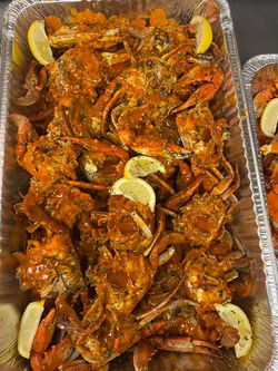 Cajun Garlic Butter Blue Crabs