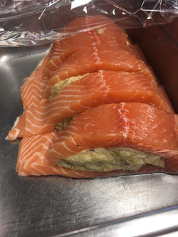 Crab stuffed Salmon