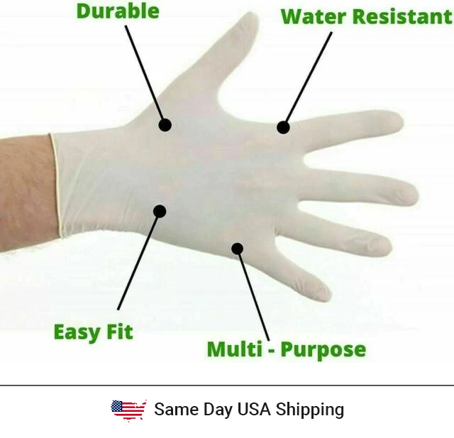 Disposable Latex Hand Gloves - 100Pcs
