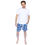 Thumbnail: Men's Blue Martinique Banana Leaf Sleep Shorts