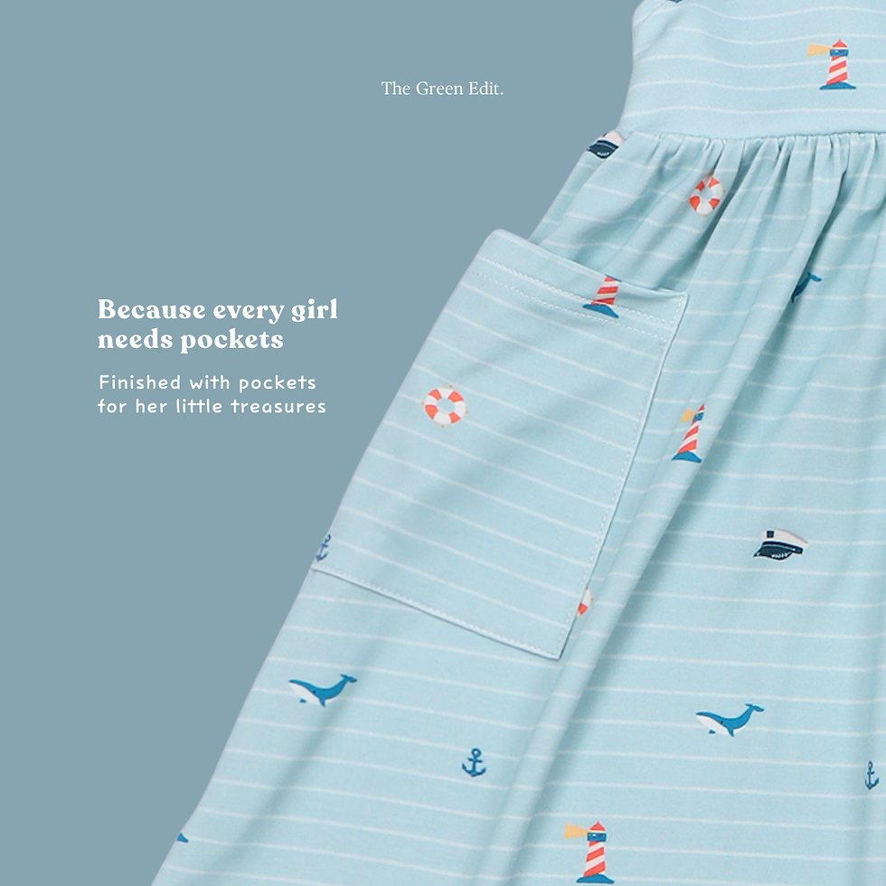 Thumbnail: Premium Bamboo Back-Tie Dress (Nautical Dreams)