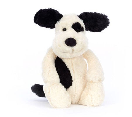 Jellycat Bashful Black & Cream Puppy