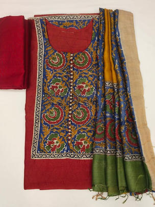 Chanderi Kalamkari Unstitch Suit Set