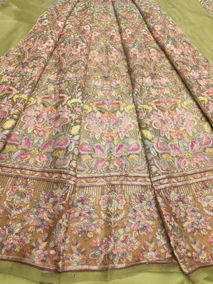 Silk Organza Kashmiri Work Kali