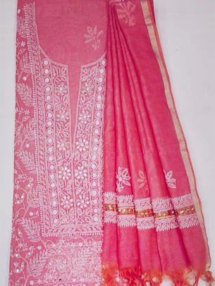 Chanderi Lucknawi Unstitch Suit