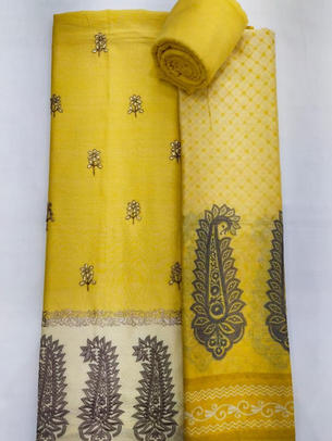 Chanderi Gota Work Unstitch Suit