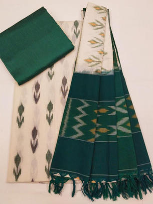 Cotton Ikat Unstitch Suit Set