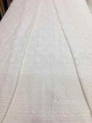 Dyeable Georgette Thread Work Kali