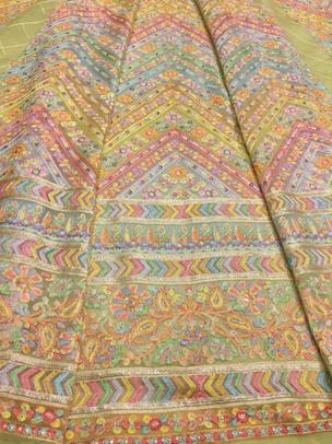 Silk Organza Kashmiri Work Kali