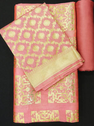 Banarasi Silk Weave Paired With Banarasi Silk Dupatta and Plain Cotton Satin