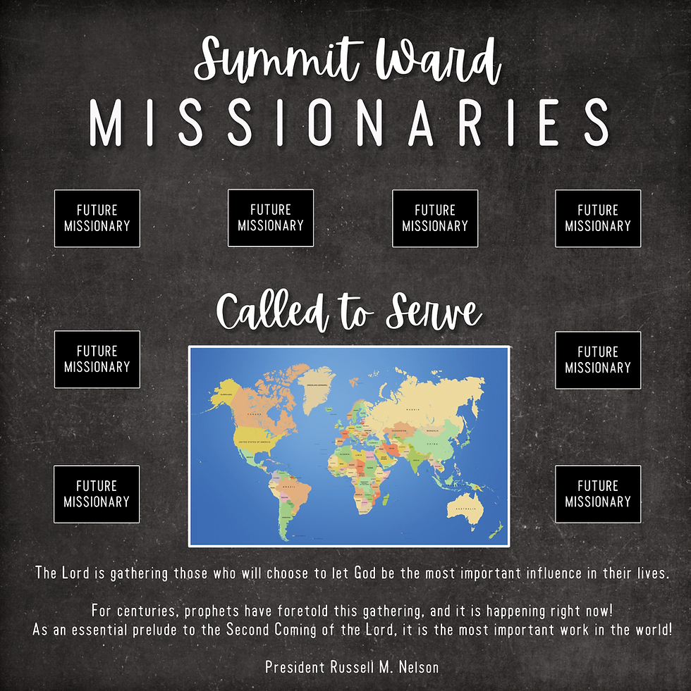Thumbnail: Missionary Bulletin Board-Personalized