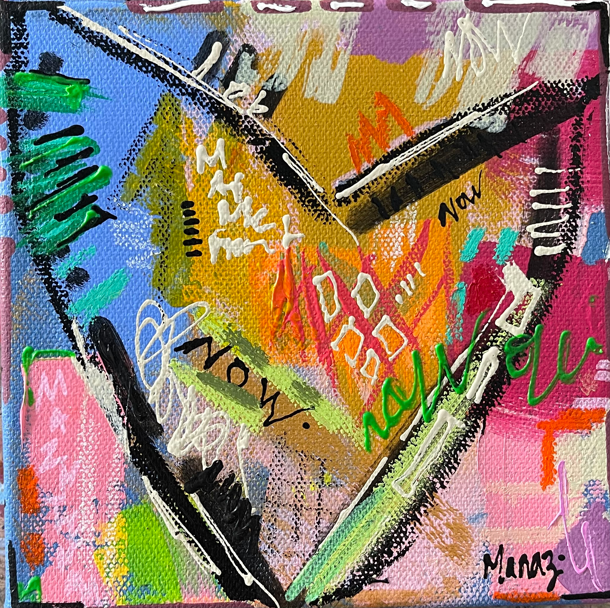"Coeur Now" (7) 6x6 inches acrylic on canvas.