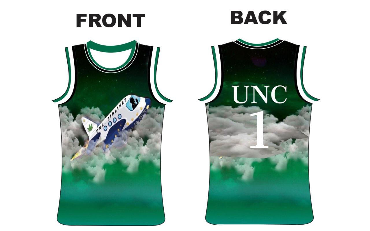 In da clouds jersey dress