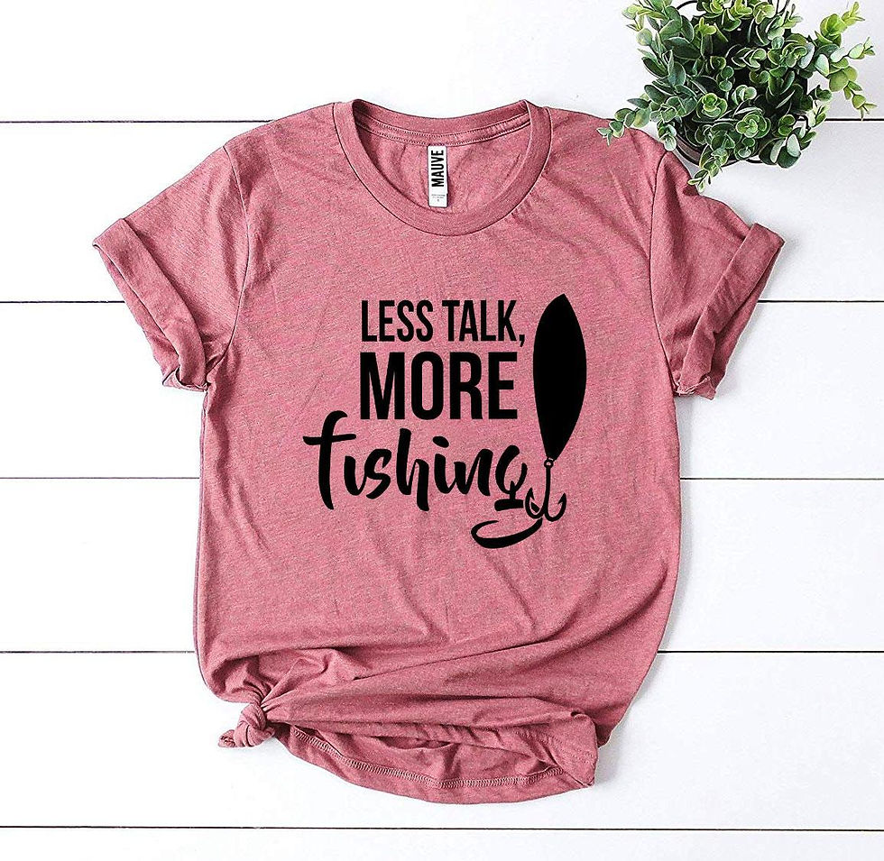 Thumbnail: Men's and Women's Less Talk More Fishing Graphic Tee