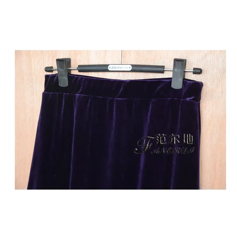 Thumbnail: Women's Velvet Pleated A-Line Maxi Skirt