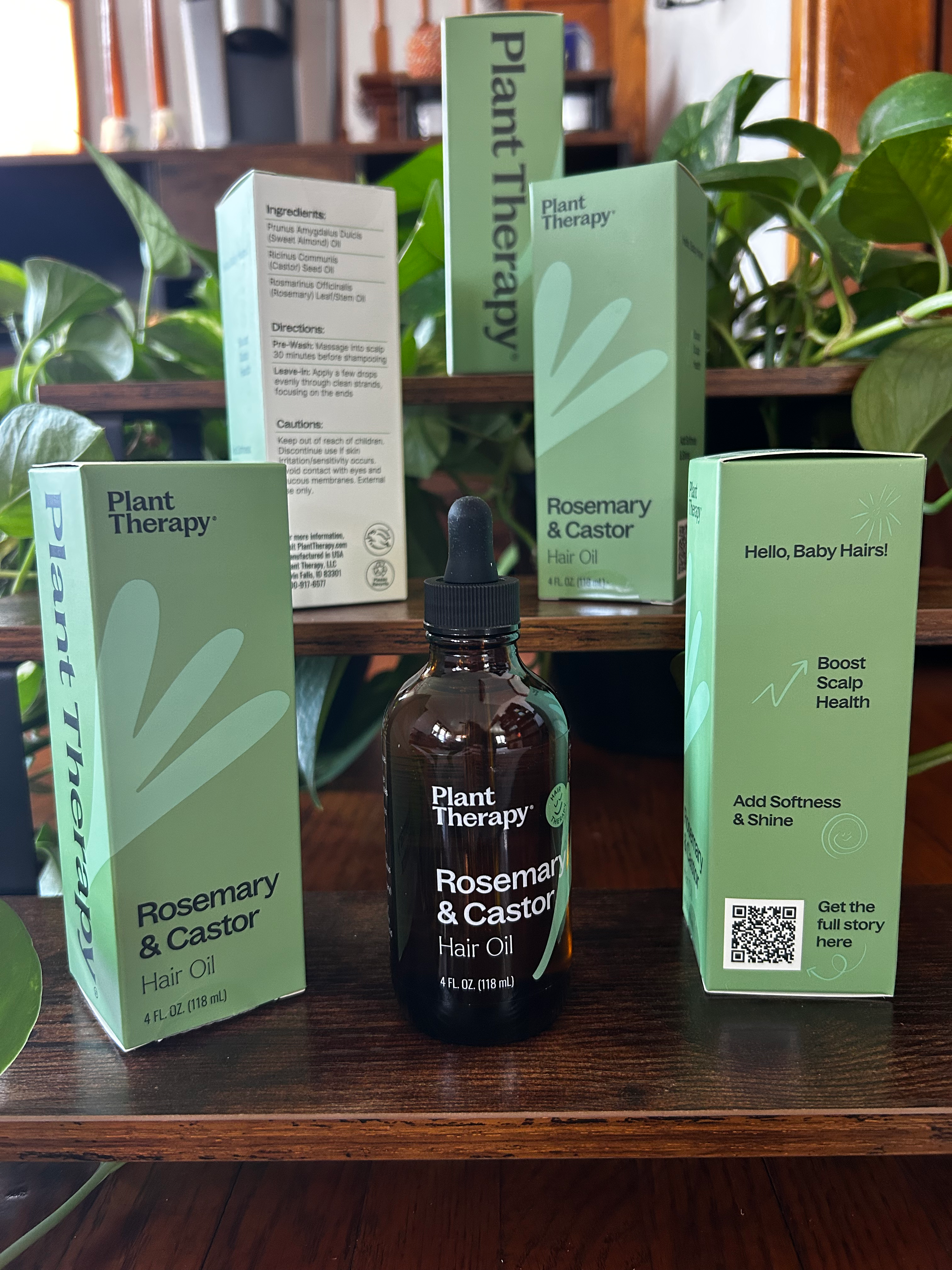 Plant Therapy- Rosemary & Castor Hair Oil (4 fl oz)