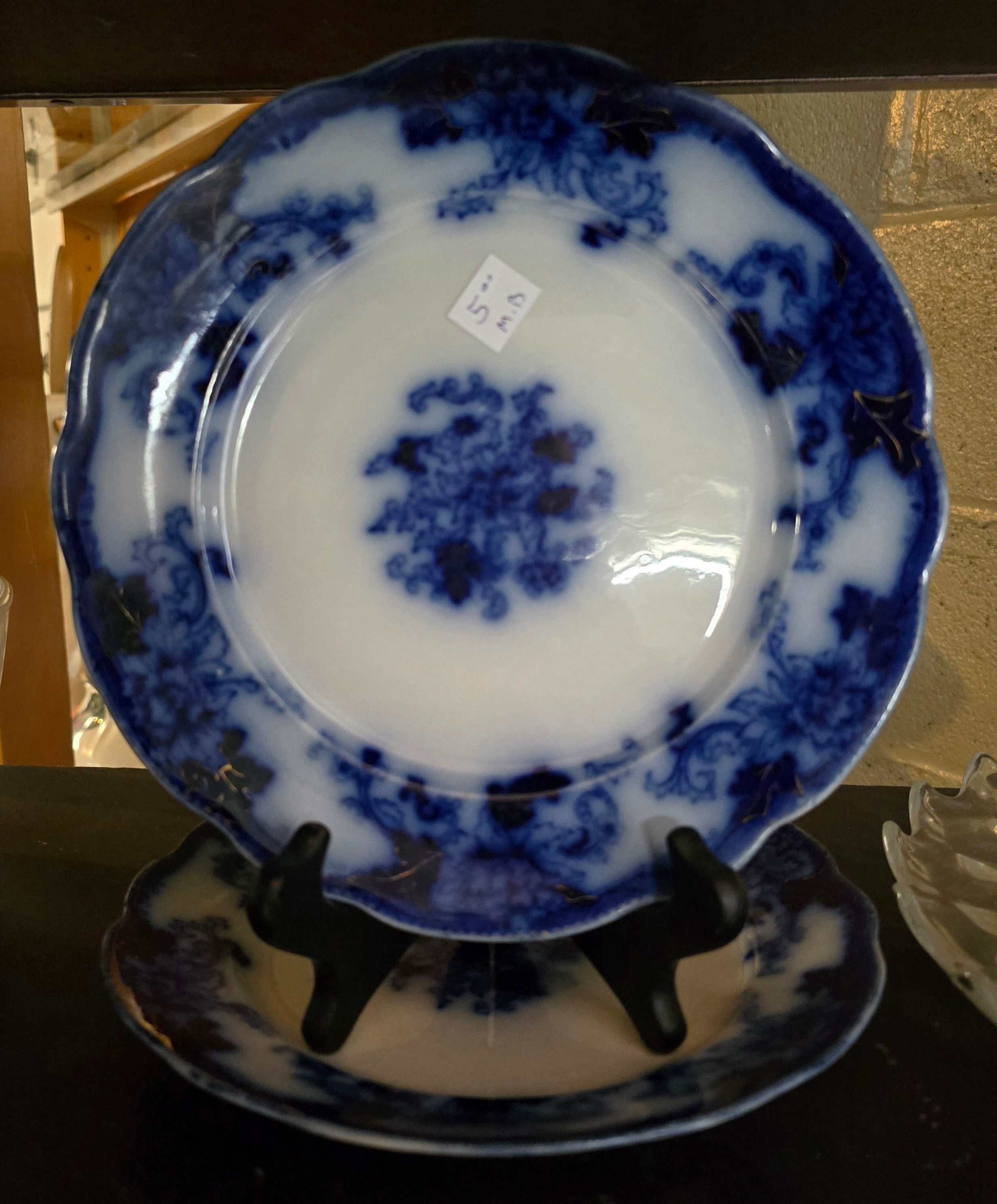 Antique Flow Blue Plates