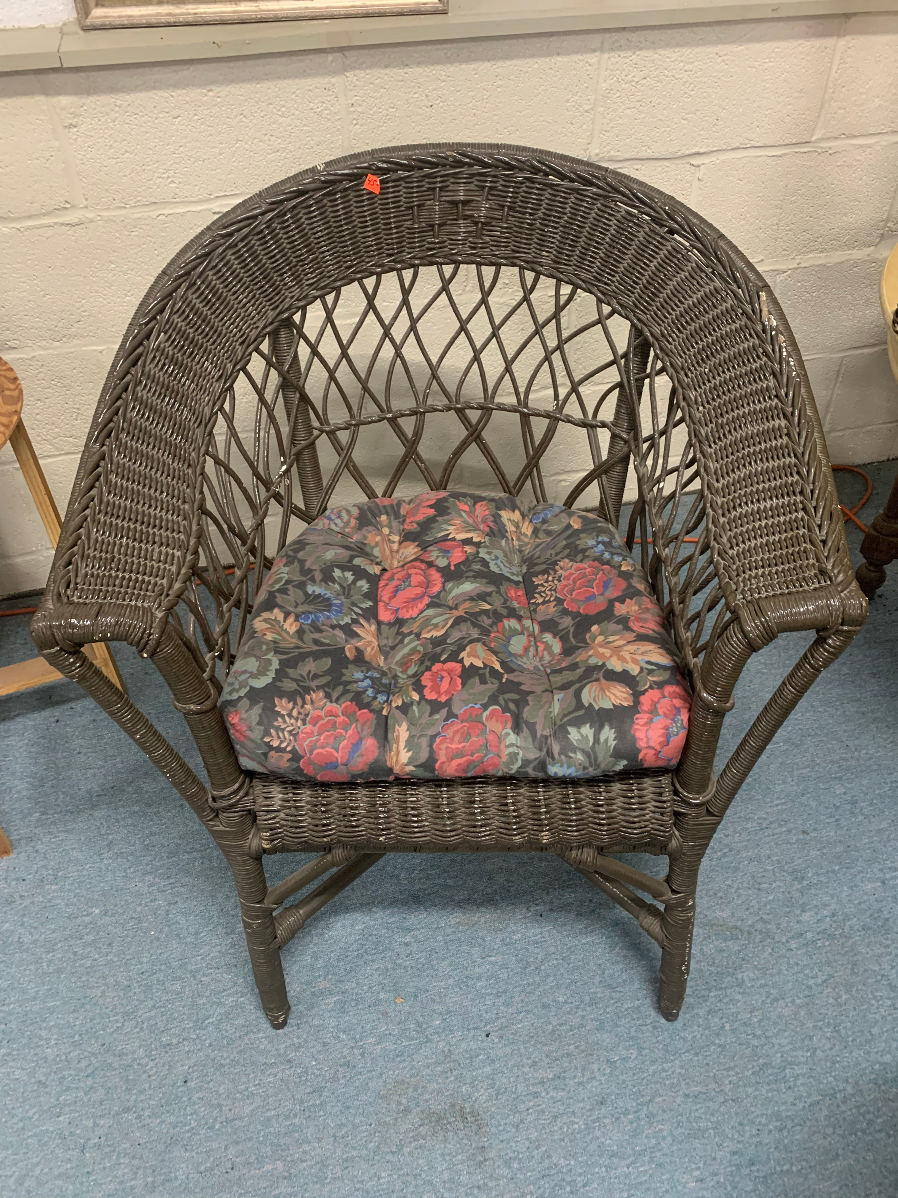 Wicker armchair