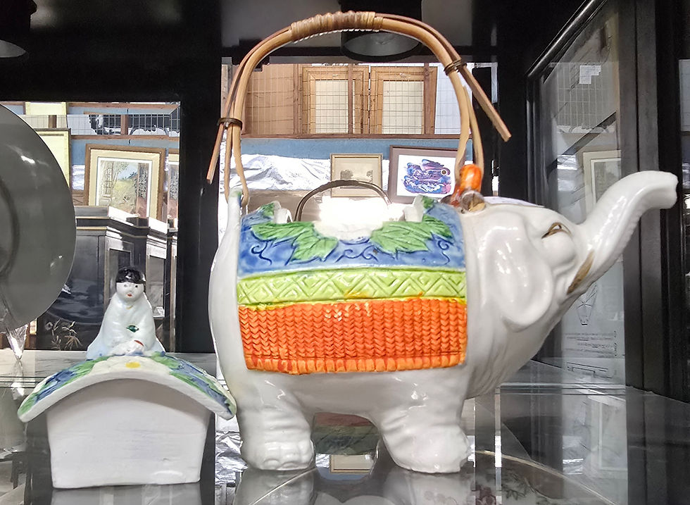 Thumbnail: Vintage Elephant Tea Pot Ceramic