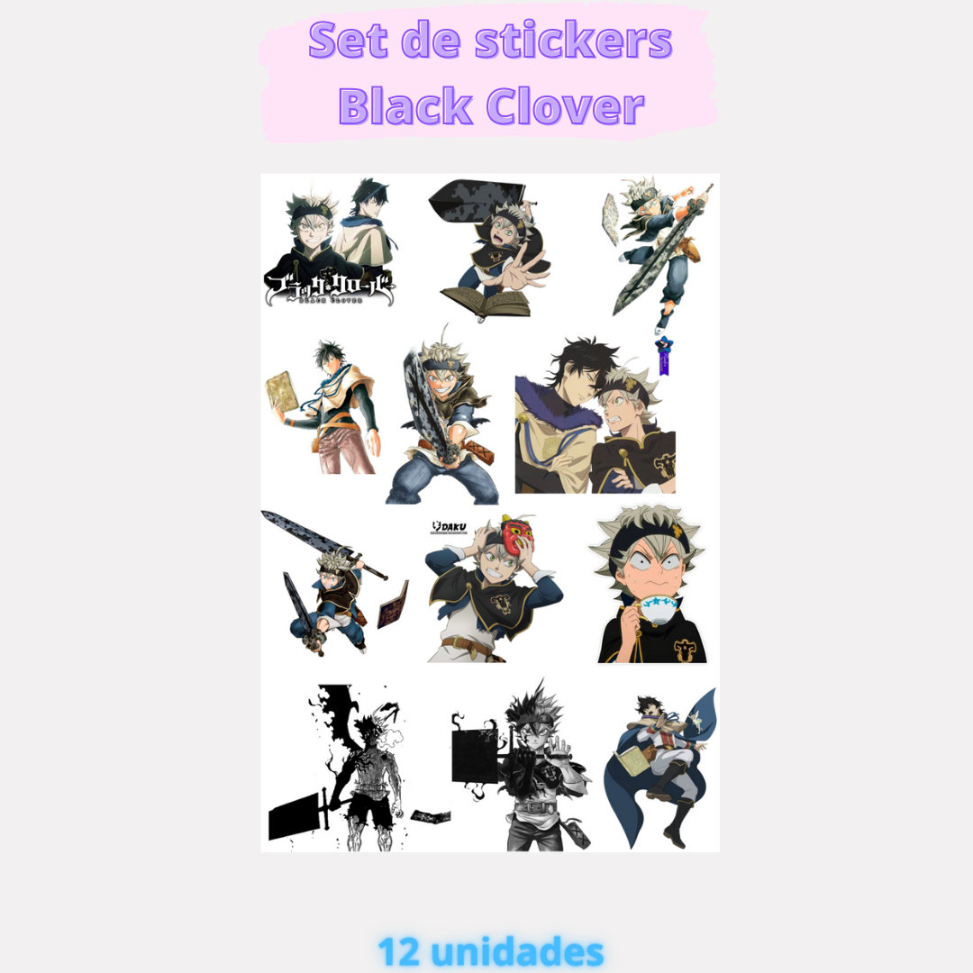 Set de stickers Black Clover