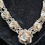 Thumbnail: Vintage sterling silver Taxco Rose Necklace and bracelet set