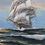 Thumbnail: Framed Art Sailing Ship Signed W. Sopia 21¾" x 19½"